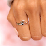 OPAL WAVE RING SILVER