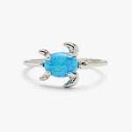 OPAL SEA TURTLE RING SILVER