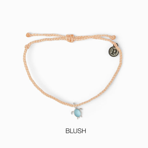 PURA VIDA SEA TURTLE SILVER BLUSH