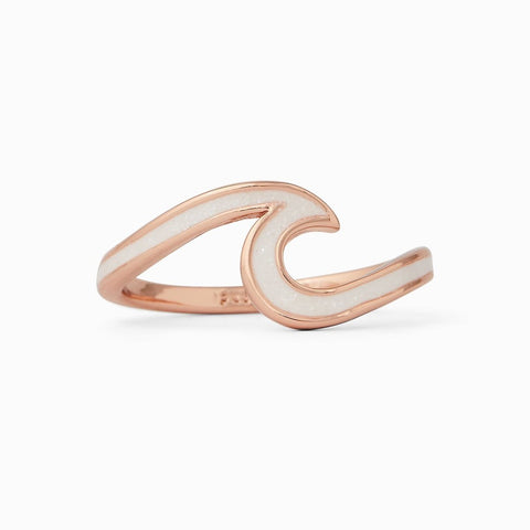 ENAMELED WAVE RING GOLD